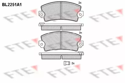 Комплект тормозных колодок (FTE: BL2251A1)