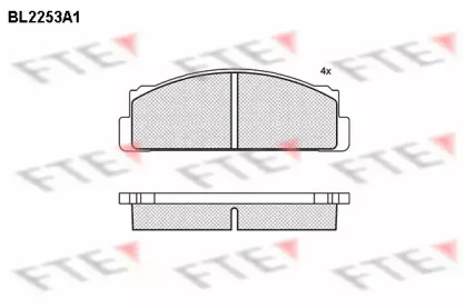 Комплект тормозных колодок (FTE: BL2253A1)