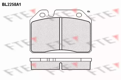 Комплект тормозных колодок (FTE: BL2258A1)