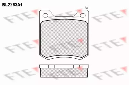 Комплект тормозных колодок (FTE: BL2263A1)