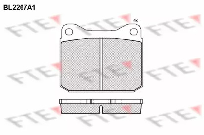 Комплект тормозных колодок (FTE: BL2267A1)