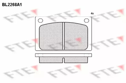 Комплект тормозных колодок (FTE: BL2268A1)