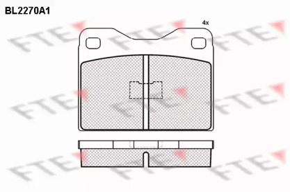 Комплект тормозных колодок (FTE: BL2270A1)