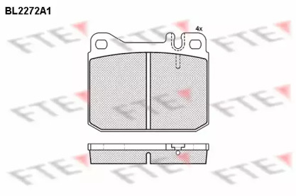 Комплект тормозных колодок (FTE: BL2272A1)