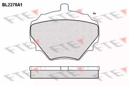 Комплект тормозных колодок (FTE: BL2276A1)