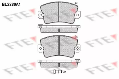 Комплект тормозных колодок (FTE: BL2280A1)