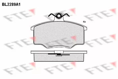 Комплект тормозных колодок (FTE: BL2289A1)