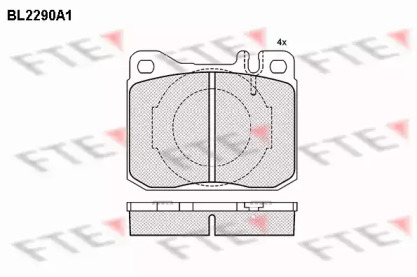 Комплект тормозных колодок (FTE: BL2290A1)