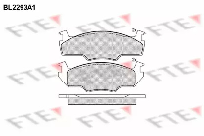 Комплект тормозных колодок (FTE: BL2293A1)