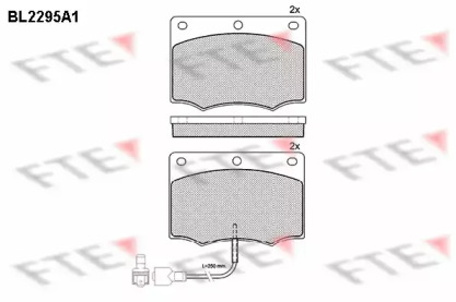 Комплект тормозных колодок (FTE: BL2295A1)