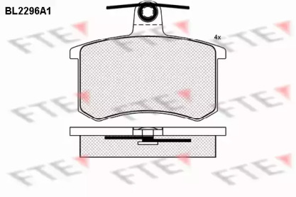 Комплект тормозных колодок (FTE: BL2296A1)