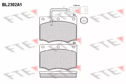 Комплект тормозных колодок (FTE: BL2302A1)