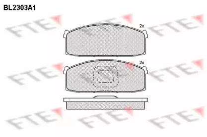 Комплект тормозных колодок (FTE: BL2303A1)