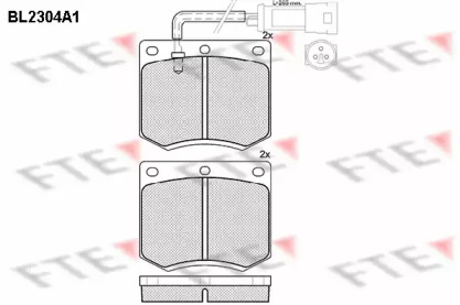 Комплект тормозных колодок (FTE: BL2304A1)