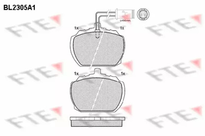 Комплект тормозных колодок (FTE: BL2305A1)