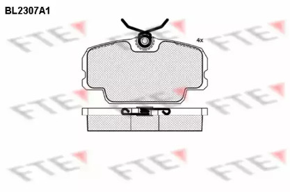 Комплект тормозных колодок (FTE: BL2307A1)