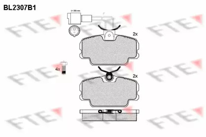 Комплект тормозных колодок (FTE: BL2307B1)