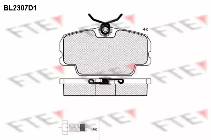 Комплект тормозных колодок (FTE: BL2307D1)