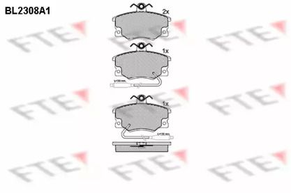 Комплект тормозных колодок (FTE: BL2308A1)