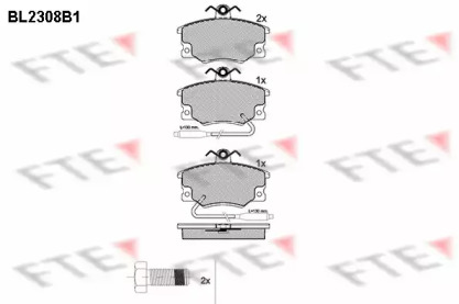 Комплект тормозных колодок (FTE: BL2308B1)