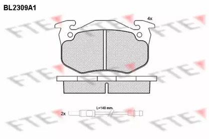 Комплект тормозных колодок (FTE: BL2309A1)