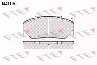 Комплект тормозных колодок (FTE: BL2311A1)