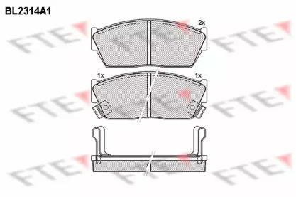 Комплект тормозных колодок (FTE: BL2314A1)