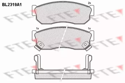 Комплект тормозных колодок (FTE: BL2319A1)