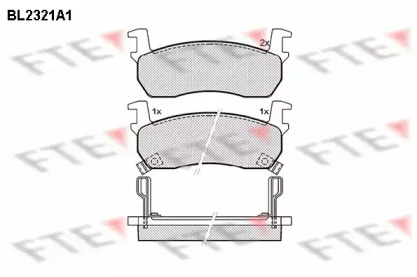 Комплект тормозных колодок (FTE: BL2321A1)