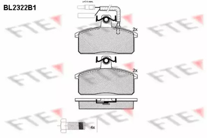 Комплект тормозных колодок (FTE: BL2322B1)