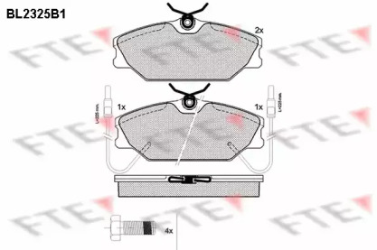 Комплект тормозных колодок (FTE: BL2325B1)