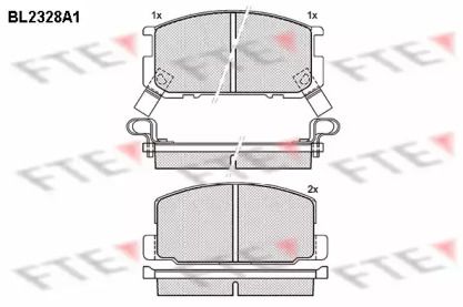 Комплект тормозных колодок (FTE: BL2328A1)