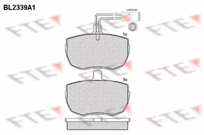 Комплект тормозных колодок (FTE: BL2339A1)