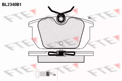Комплект тормозных колодок (FTE: BL2340B1)