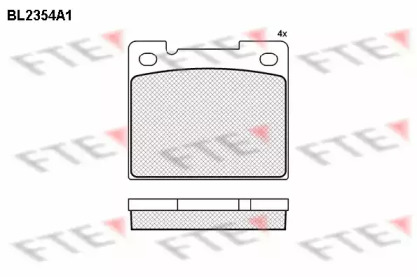 Комплект тормозных колодок (FTE: BL2354A1)