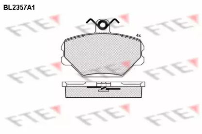 Комплект тормозных колодок (FTE: BL2357A1)