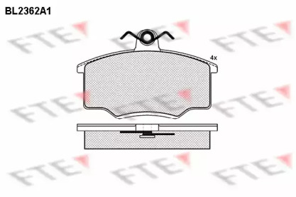 Комплект тормозных колодок (FTE: BL2362A1)