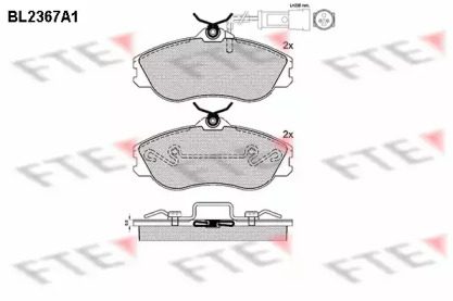 Комплект тормозных колодок (FTE: BL2367A1)