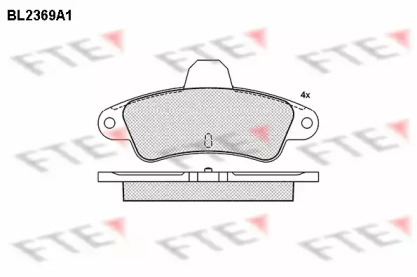 Комплект тормозных колодок (FTE: BL2369A1)