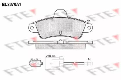 Комплект тормозных колодок (FTE: BL2370A1)