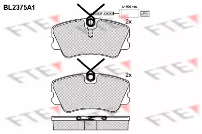 Комплект тормозных колодок (FTE: BL2375A1)