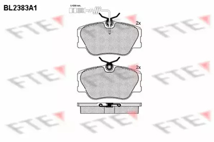 Комплект тормозных колодок (FTE: BL2383A1)