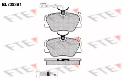 Комплект тормозных колодок (FTE: BL2383B1)