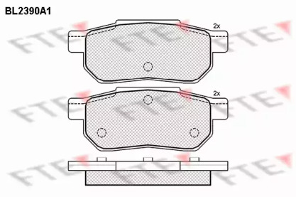 Комплект тормозных колодок (FTE: BL2390A1)