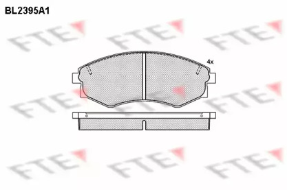 Комплект тормозных колодок (FTE: BL2395A1)