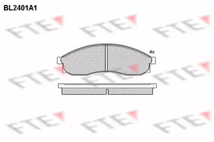 Комплект тормозных колодок (FTE: BL2401A1)