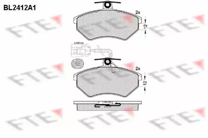 Комплект тормозных колодок (FTE: BL2412A1)