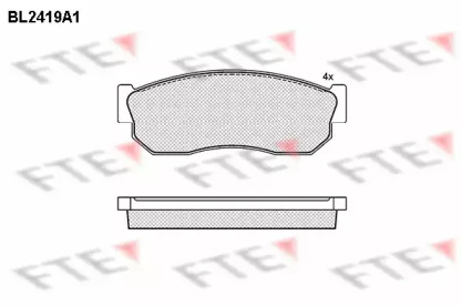 Комплект тормозных колодок (FTE: BL2419A1)