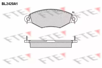 Комплект тормозных колодок (FTE: BL2420A1)