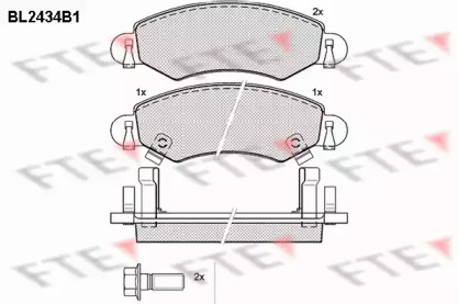 Комплект тормозных колодок (FTE: BL2434B1)